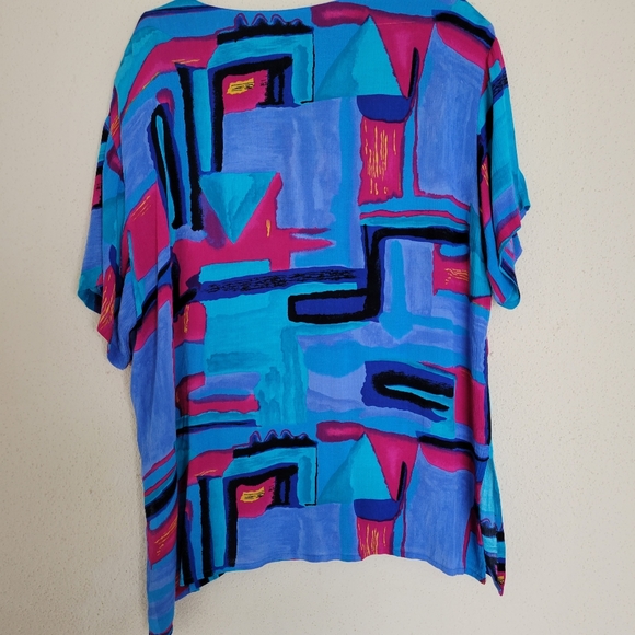 CM Shapes Retro plus size Blouse with shoulder pads size size 2x/3x - Picture 4 of 14